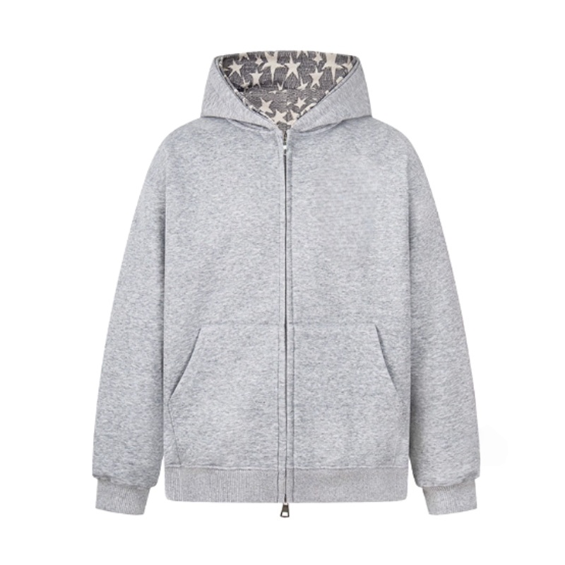 Grey Oversized Hip-Hop Hoodie