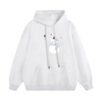 Cute Snowman Print Grey Hoodie