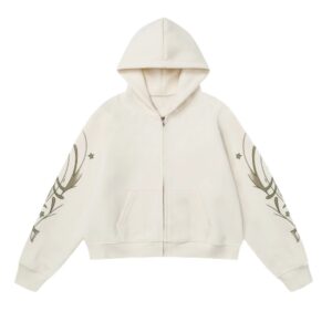 Cropped Zip-Up Hip-Hop Trendy Hoodie