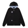Blue Star Panel Check Hoodie