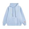 Light Blue Hoodie with Colorful Floral Embroidery