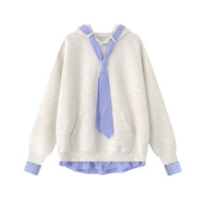 Chic Check Tie Hoodie