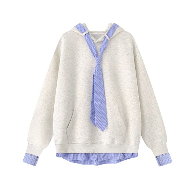 Chic Check Tie Hoodie